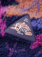 DIME - Logo-Appliquéd Printed Fleece Jacket - Pink