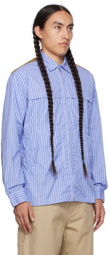 Junya Watanabe Blue Striped Shirt