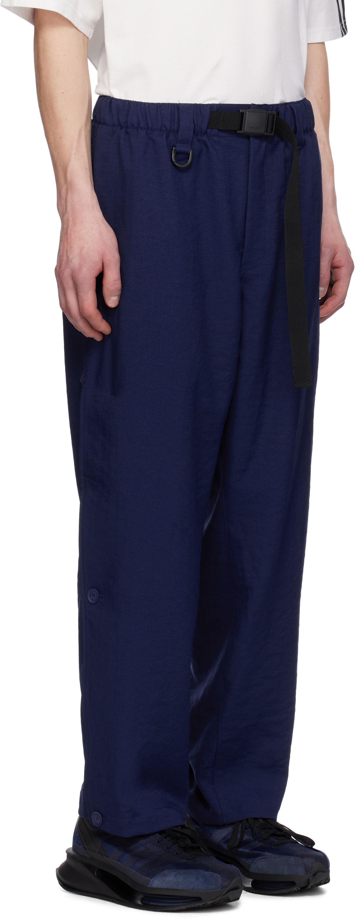 Y-3 Blue Sport Uniform 3 Stripes Sweatpants