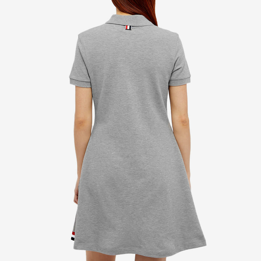 ★THOM BROWNE★ Pique Lip Gusset Tennis Dress Light Grey FJD Thom Browne Kids Gray Pleated Dress Thom Browne