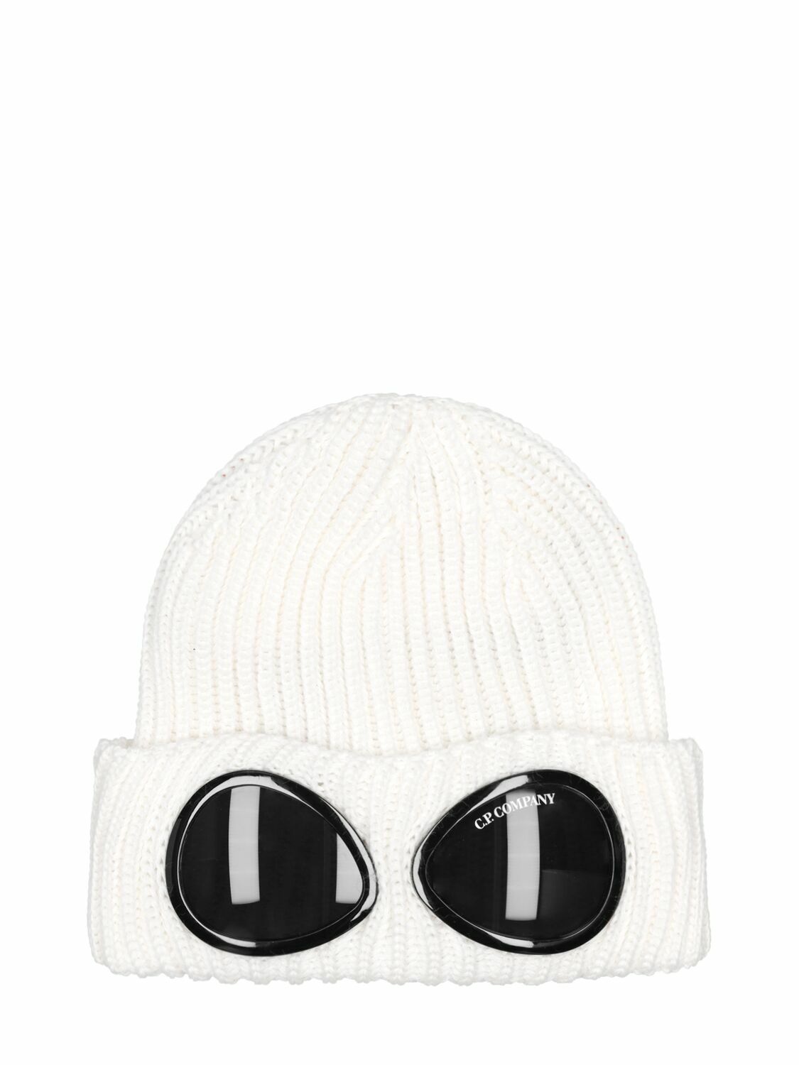Photo: C.P. COMPANY Knit Wool Beanie with goggles