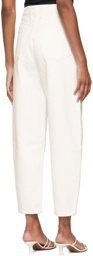 AGOLDE White Tapered Balloon Curved Ultra High Jeans