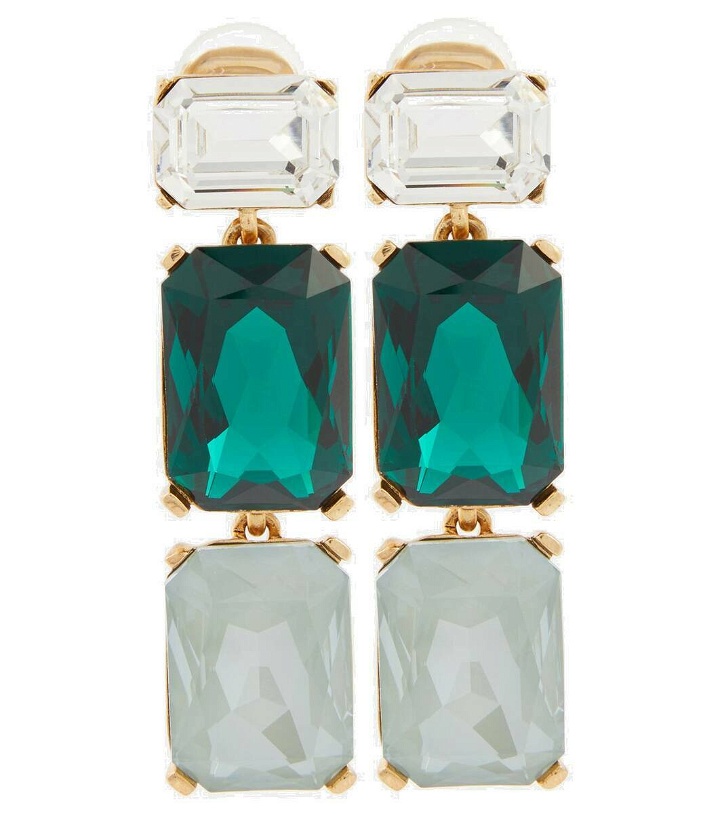 Photo: Oscar de la Renta Crystal-embellished earrings