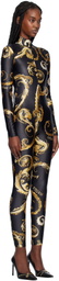 Versace Jeans Couture Black & Gold Chromo Couture Catsuit
