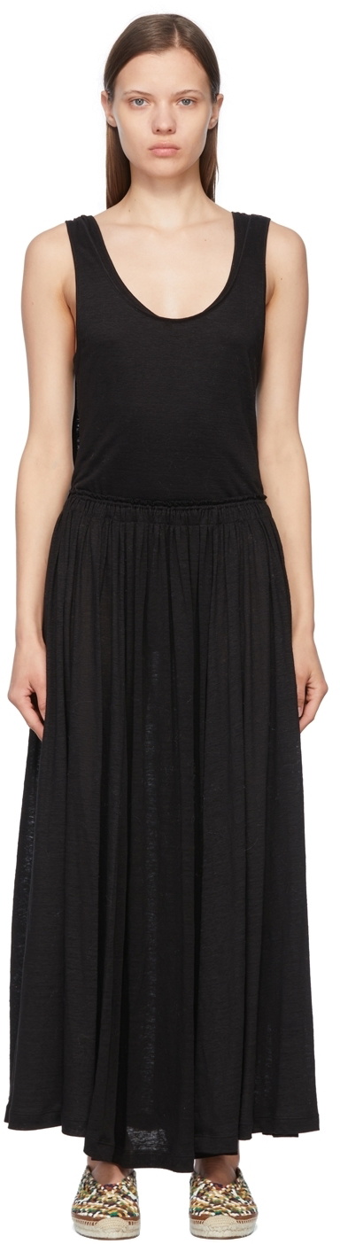 Chloé Black Linen Maxi Dress Chloe