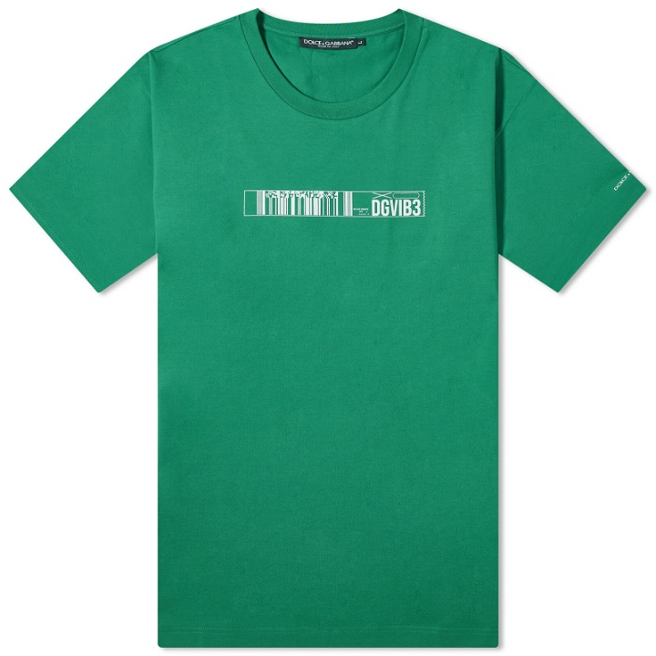 Photo: Dolce & Gabbana Men's Vibe Logo T-Shirt in Green