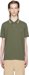 PS by Paul Smith Green Broad Stripe Zebra Polo