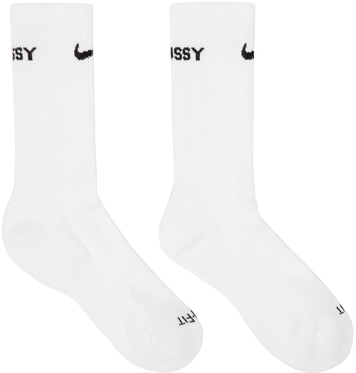 Photo: Nike White Stüssy Edition Dri-FIT Socks