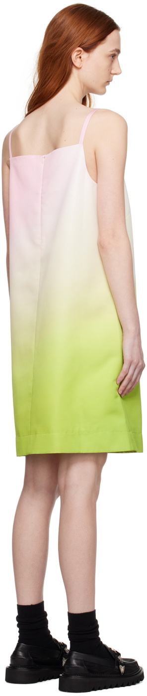 MINJUKIM Pink & Green One Point Midi Dress
