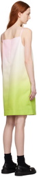 MINJUKIM Pink & Green One Point Midi Dress