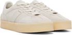 Hugo Off-White Suede Side Stripe Sneakers