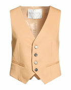 Forte_forte Womens Tailored Vest Camel