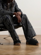 Visvim - Christo Shaman-Folk Fringed Suede Sandals - Black