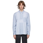 Comme des Garcons Homme Deux Blue Paneled Stripe Shirt