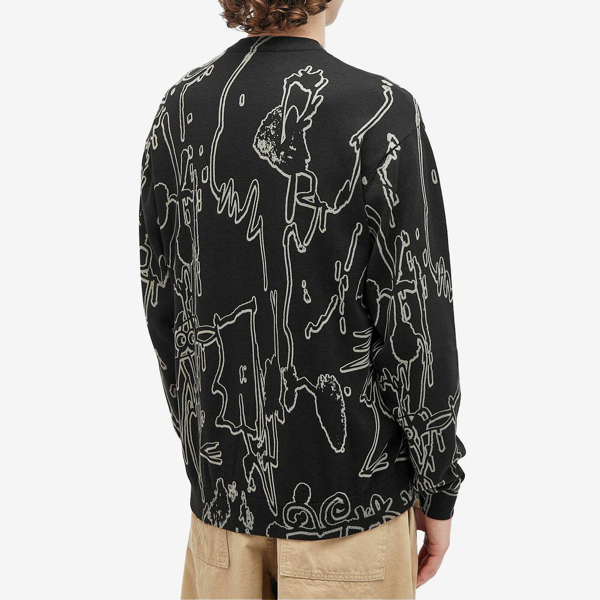 Lo-Fi Men's Emulsion Knit Sweater in Black