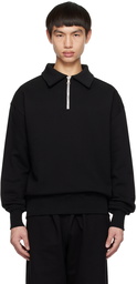 Uniform Bridge Black Half-Zip Sweatshirt