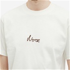 Norse Projects Men's Johannes Chain Stitch Logo T-Shirt in Ecru