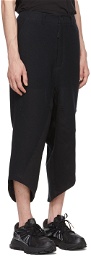 Blackmerle Navy Linen Scallop Hem Lounge Pants
