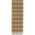 Burberry Yellow Cashmere Rainbow Check Scarf