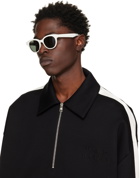 Alexander McQueen Off-White Angled Pantos Sunglasses