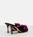 Roger Vivier Epine Rose suede mules