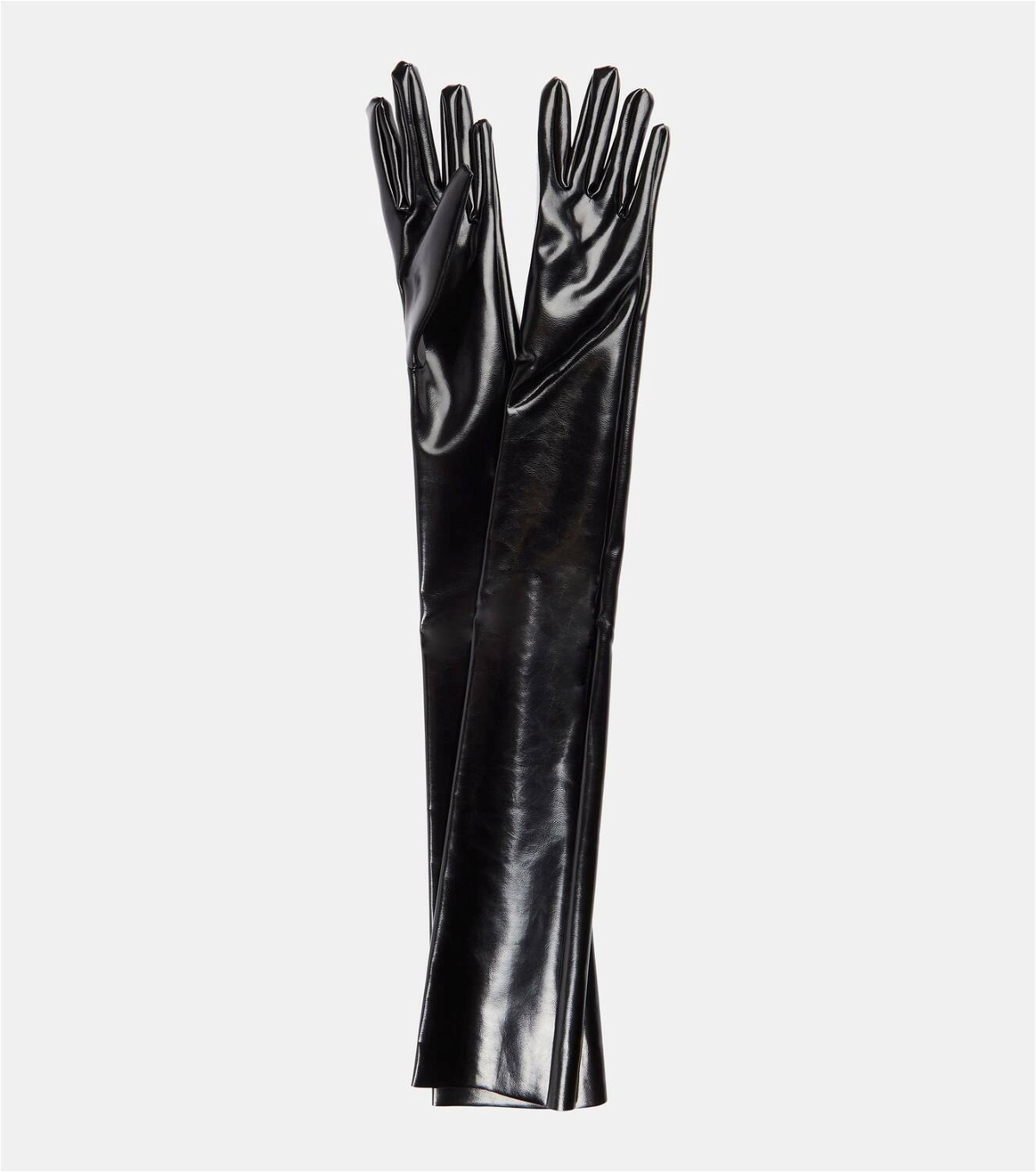 Norma Kamali Faux patent leather gloves Norma Kamali