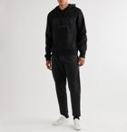 Fendi - Logo-Appliquéd Fleece-Back Cotton-Jersey Hoodie - Black