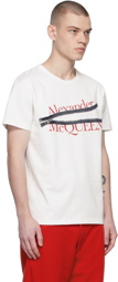 Alexander McQueen White Zip Logo T-Shirt