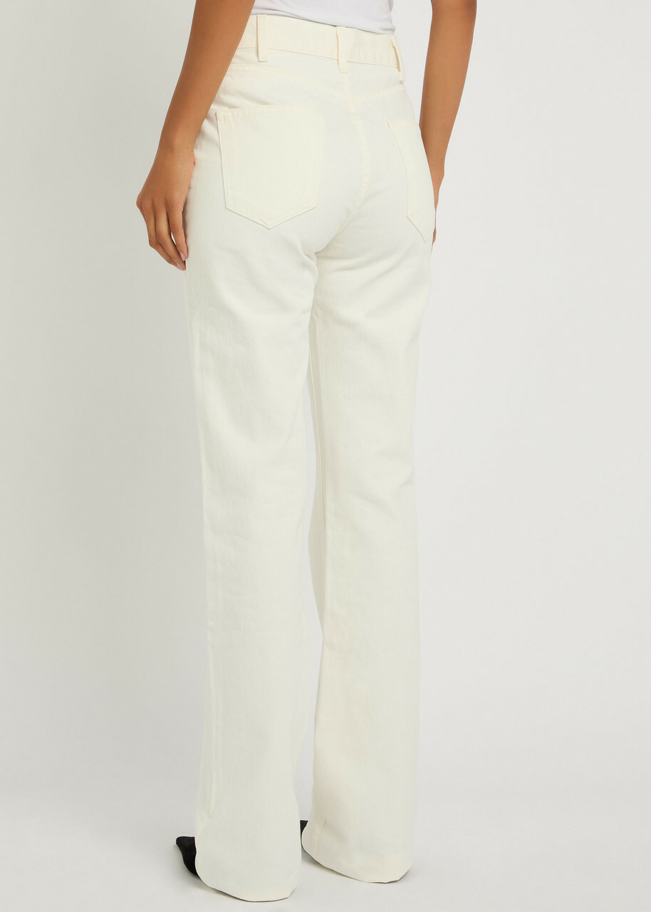 Nili Lotan Joan Straight-leg Jeans Cream