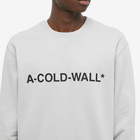 A-COLD-WALL* Men's Essential Logo Crew Sweat in Light Grey