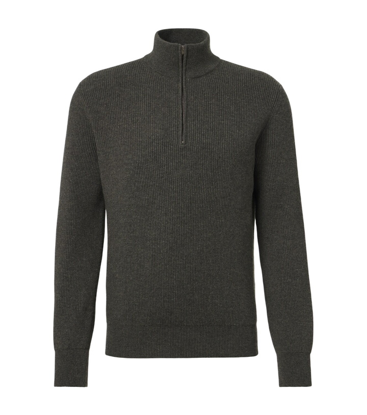 Photo: Agnona Cashmere half-zip sweater