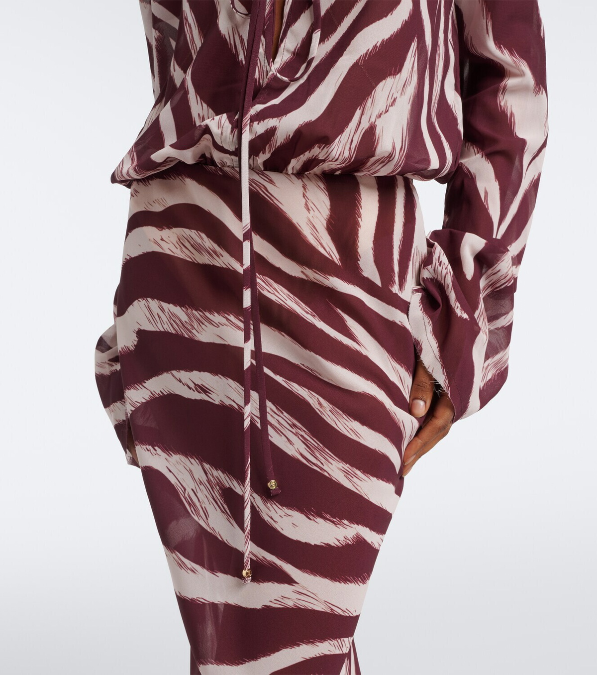 Bananhot Nema zebra-print maxi dress