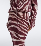 Bananhot Nema zebra-print maxi dress