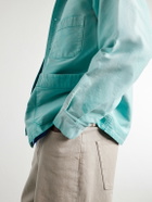 Auralee - Garment-Dyed Cotton-Moleskin Blouson Jacket - Blue