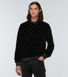 Dolce&Gabbana - Logo jacquard velvet sweater
