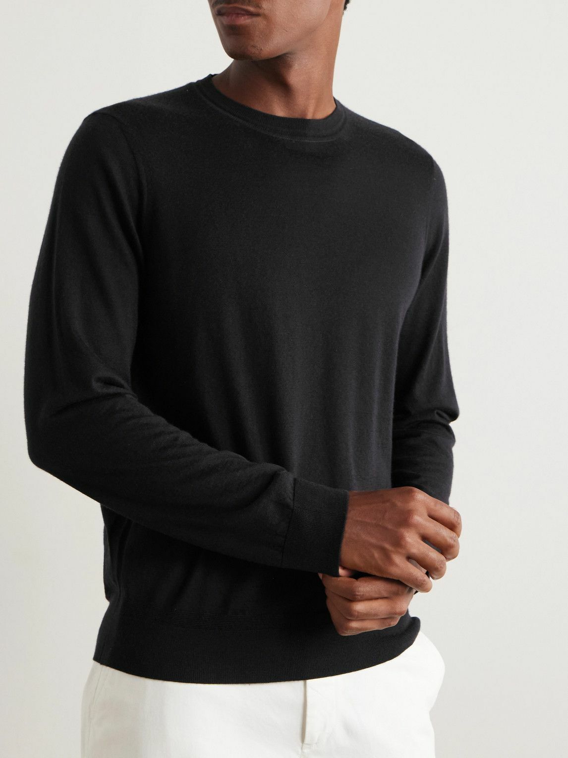 トップス dunhill Pure Cashmere Sweater Black XL Dunhill - Cashmere Sweater - Black Dunhill
