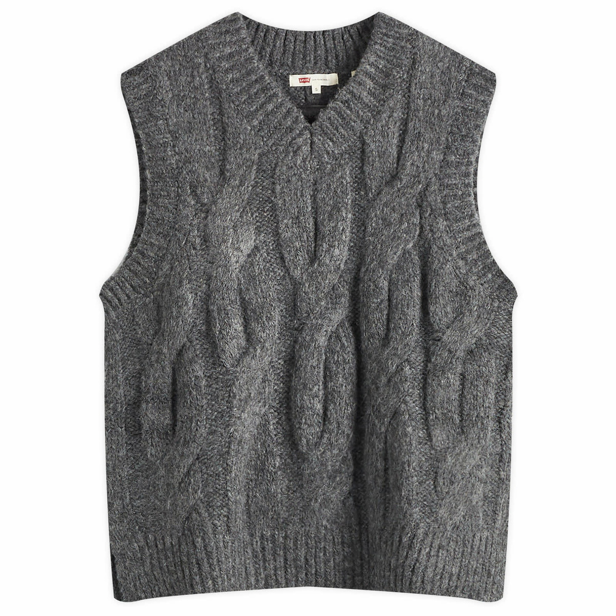 Levi's Women's Cable Knit Vest in Grey