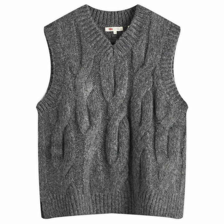 Photo: Levi's Women's Cable Knit Vest in Grey