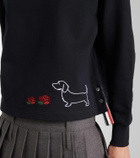 Thom Browne Embroidered cotton jersey sweatshirt