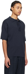 DOCUMENT Navy Three-Button Polo