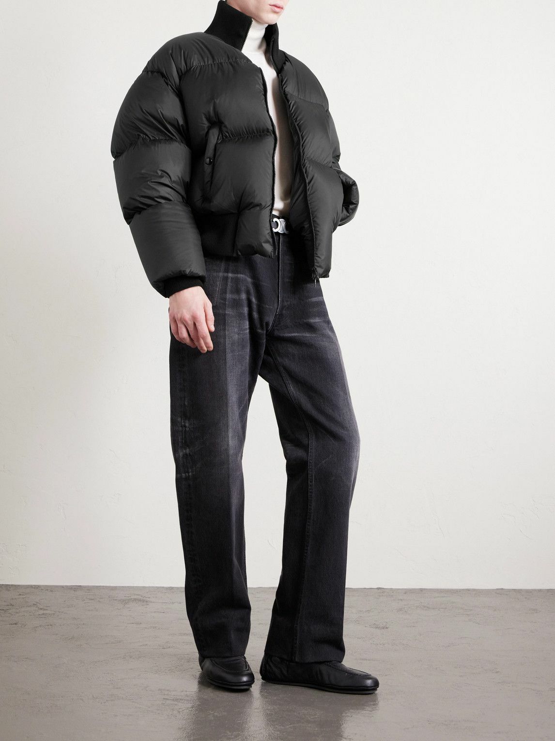 CELINE - Logo-Appliquéd Down Jacket - Black