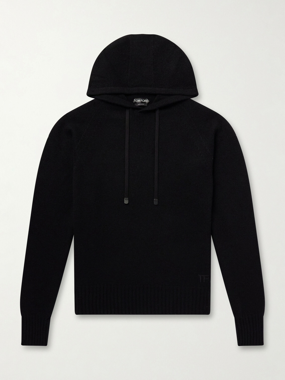 TOM FORD - Logo-Embroidered Cashmere Hoodie - Black