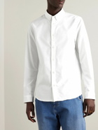 A.P.C. - Greg Button-Down Collar Logo-Embroidered Cotton Oxford Shirt - White