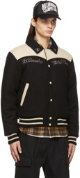 Billionaire Boys Club Off-White & Black Western Varsity Jacket