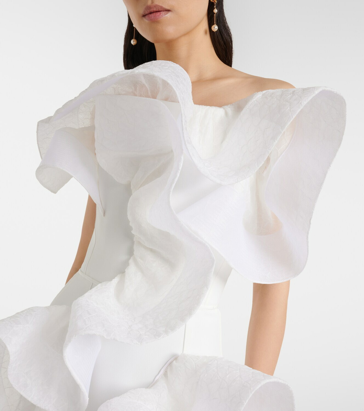 Maticevski Indulgence ruffled bustier gown