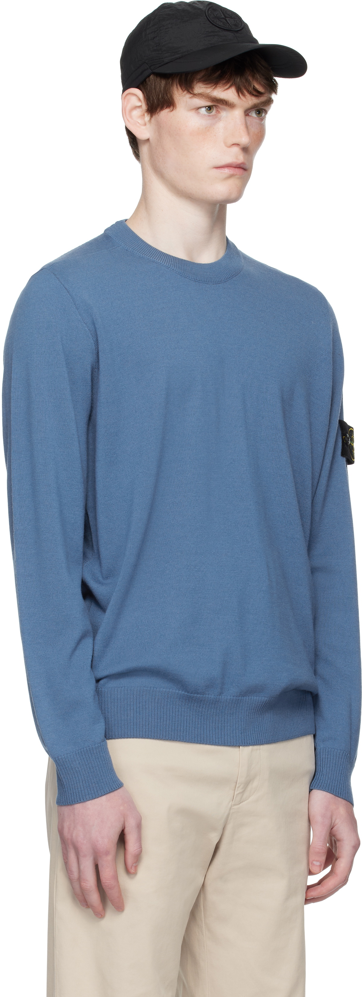 Stone Island Blue 5100071 Light RWS Pure Wool Sweater Stone Island