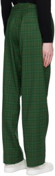 Vivienne Westwood Green Stripes & Check Trousers