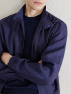 Canali - Linen Bomber Jacket - Blue