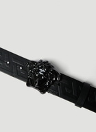 Versace - Embossed Greca Belt in Black