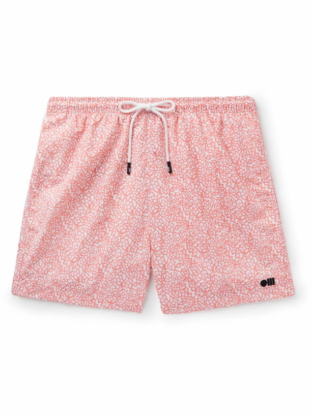 Photo: Solid & Striped - The Classic Straight-Leg Mid-Length Printed Shell Swim Shorts - Pink